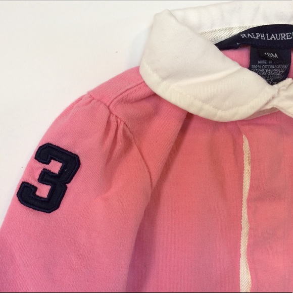 DONATTED Ralph Lauren Ruffle Polo Rugby Size 18 m - Picture 3 of 4